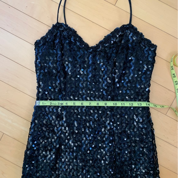 3/$20 Vintage Zum Zum black sequin mini dress, size small - Picture 9 of 12